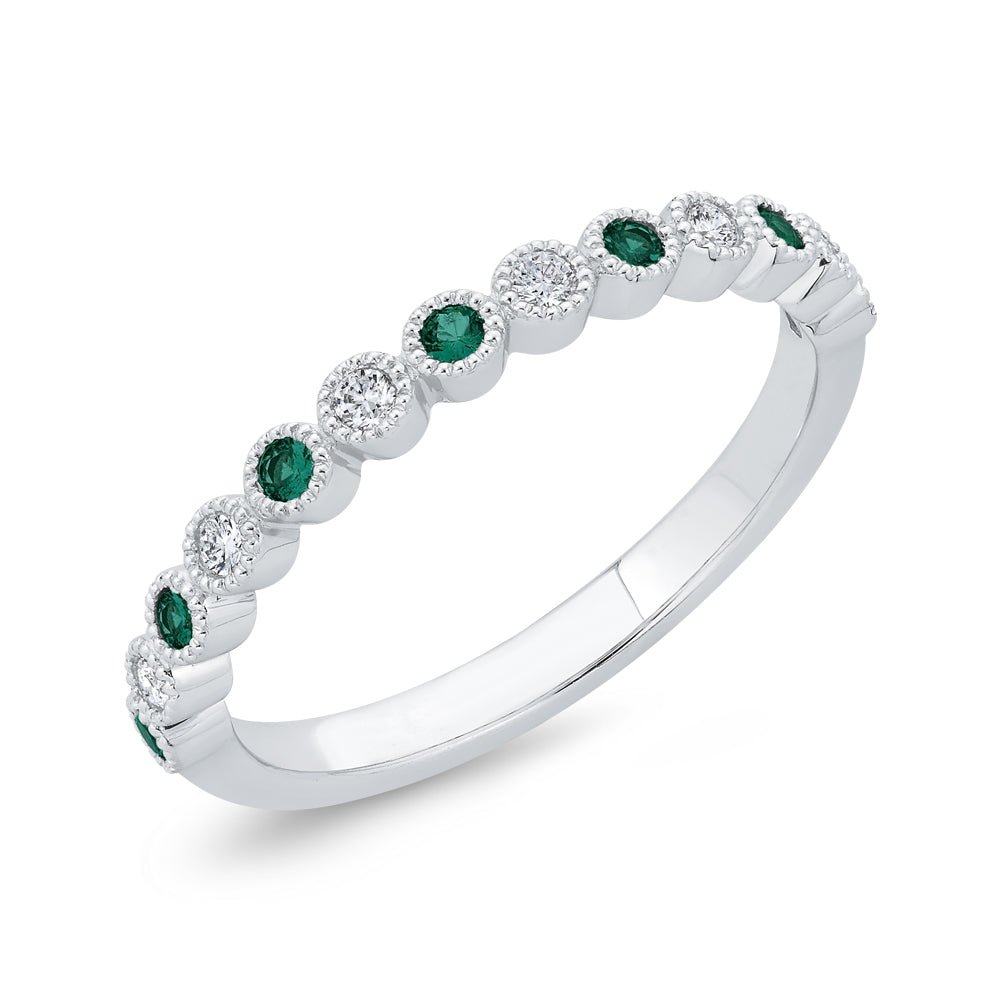 Emerald Pulse Bezel Band