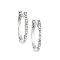 Shy Creation® Petite Pavé Classic Hoops