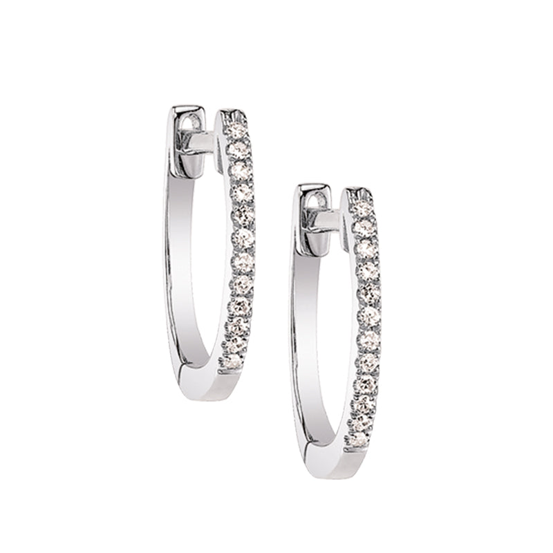 Shy Creation® Petite Pavé Classic Hoops