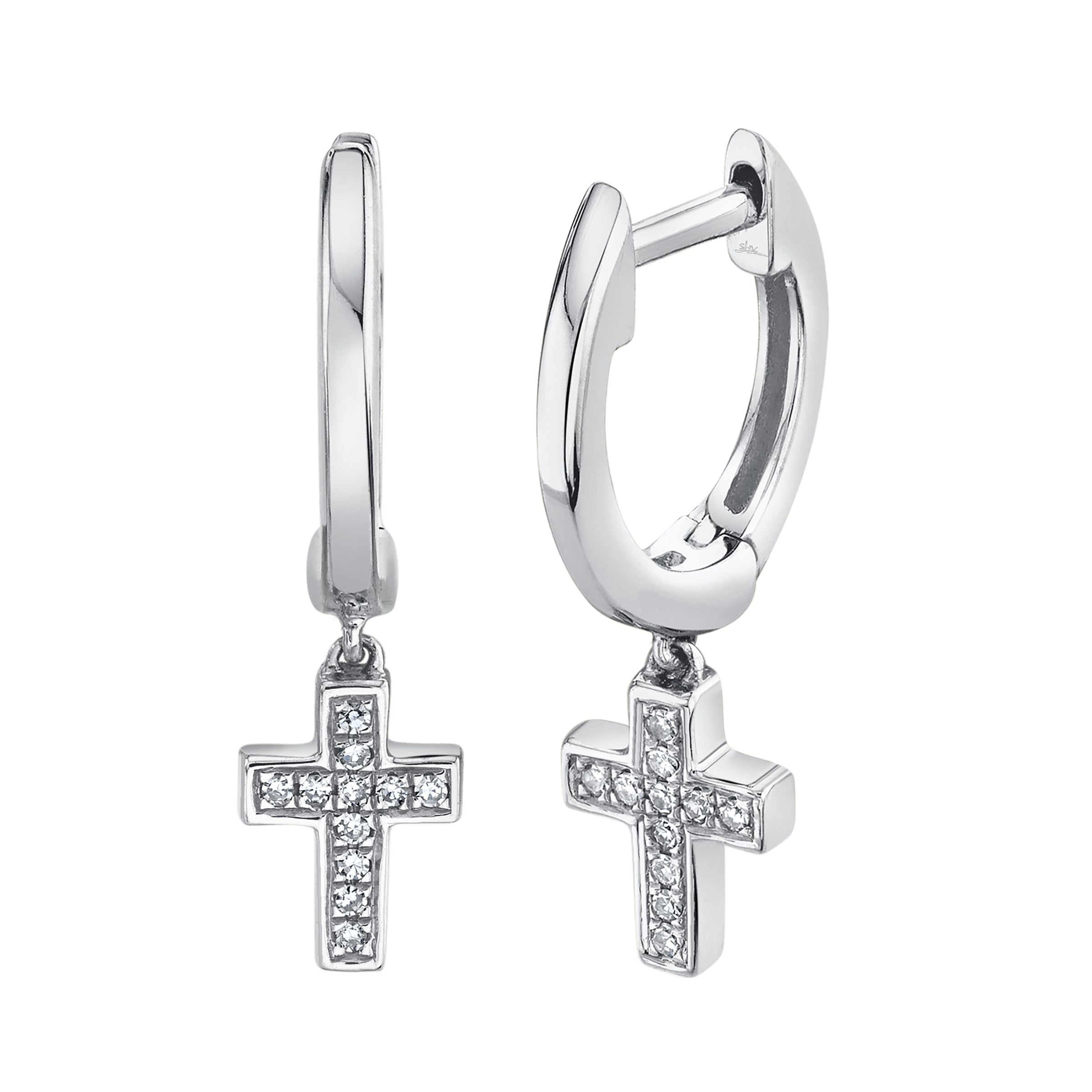 Shy Creation® Faith Vibe Cross Hoops