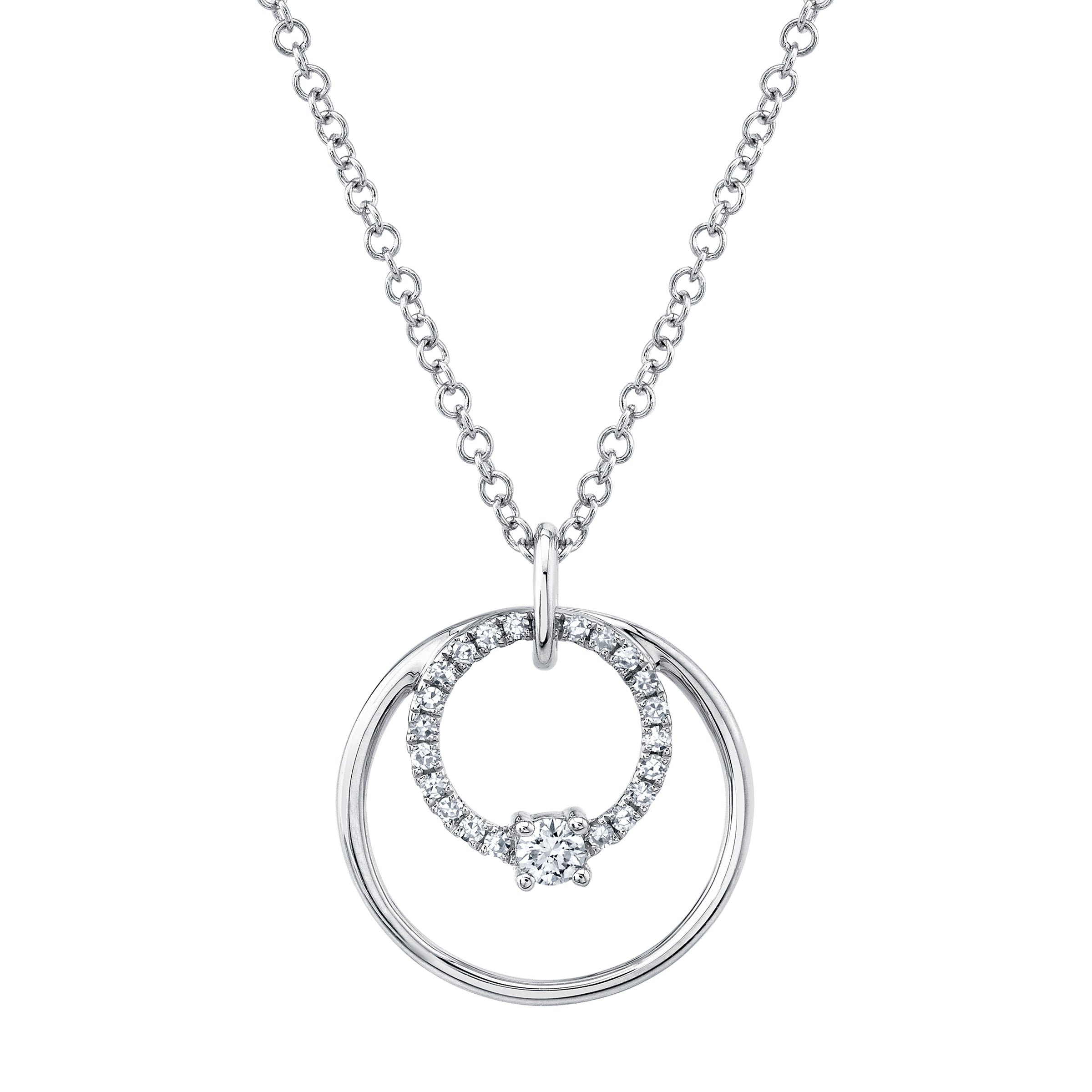 Shy Creation® Circle of Light Diamond Pendant