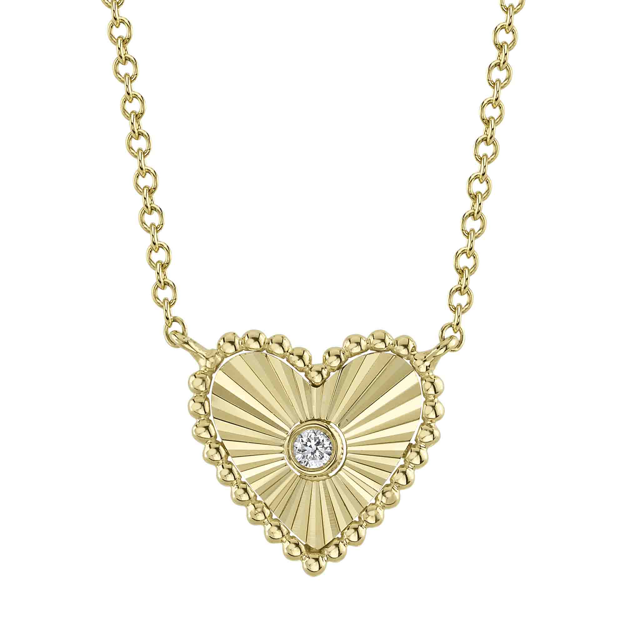 Shy Creation® Heart Goldburst Necklace