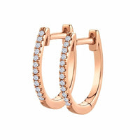 Shy Creation® Petite Pavé Classic Hoops