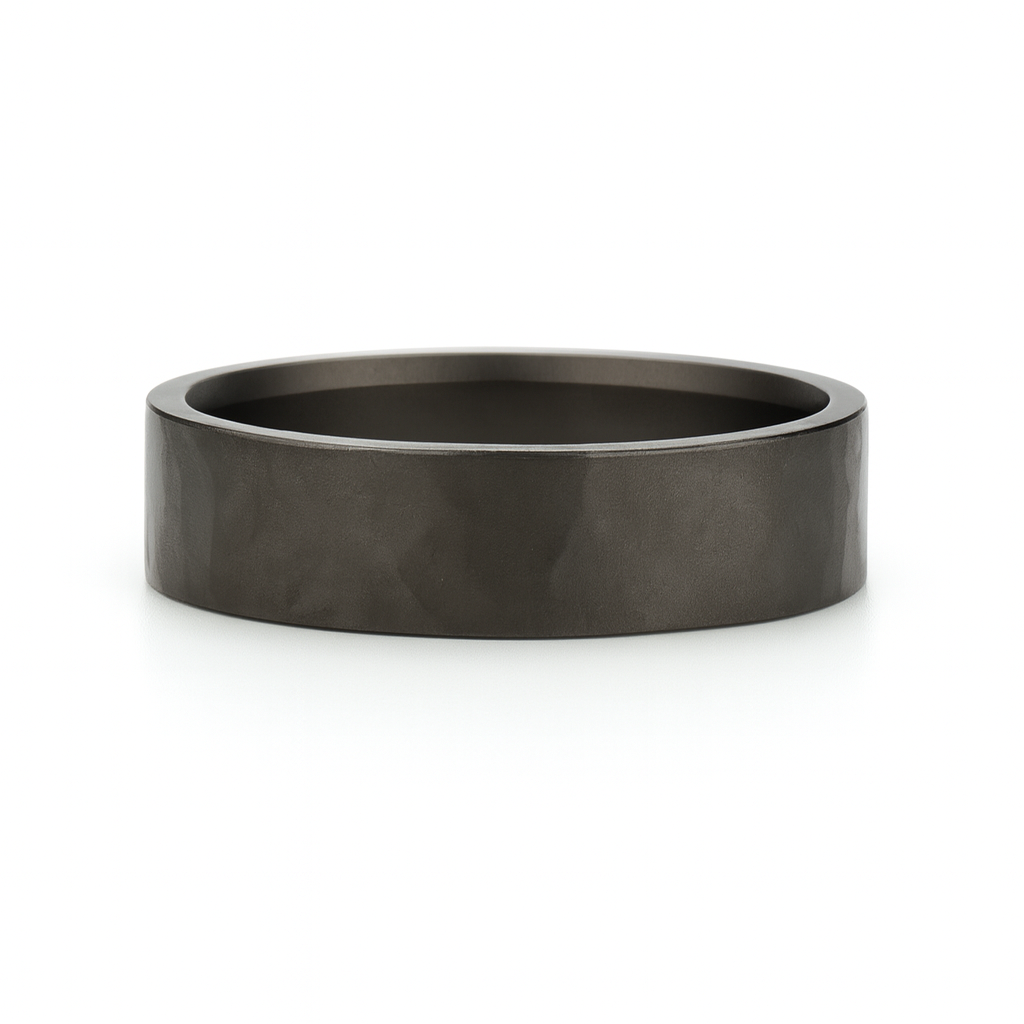 Heavy Stone® Hammered Zirconium Men's Band