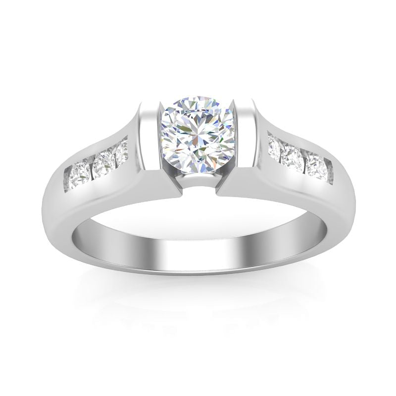 Love Story® IceBridge Round Diamond Engagement Ring