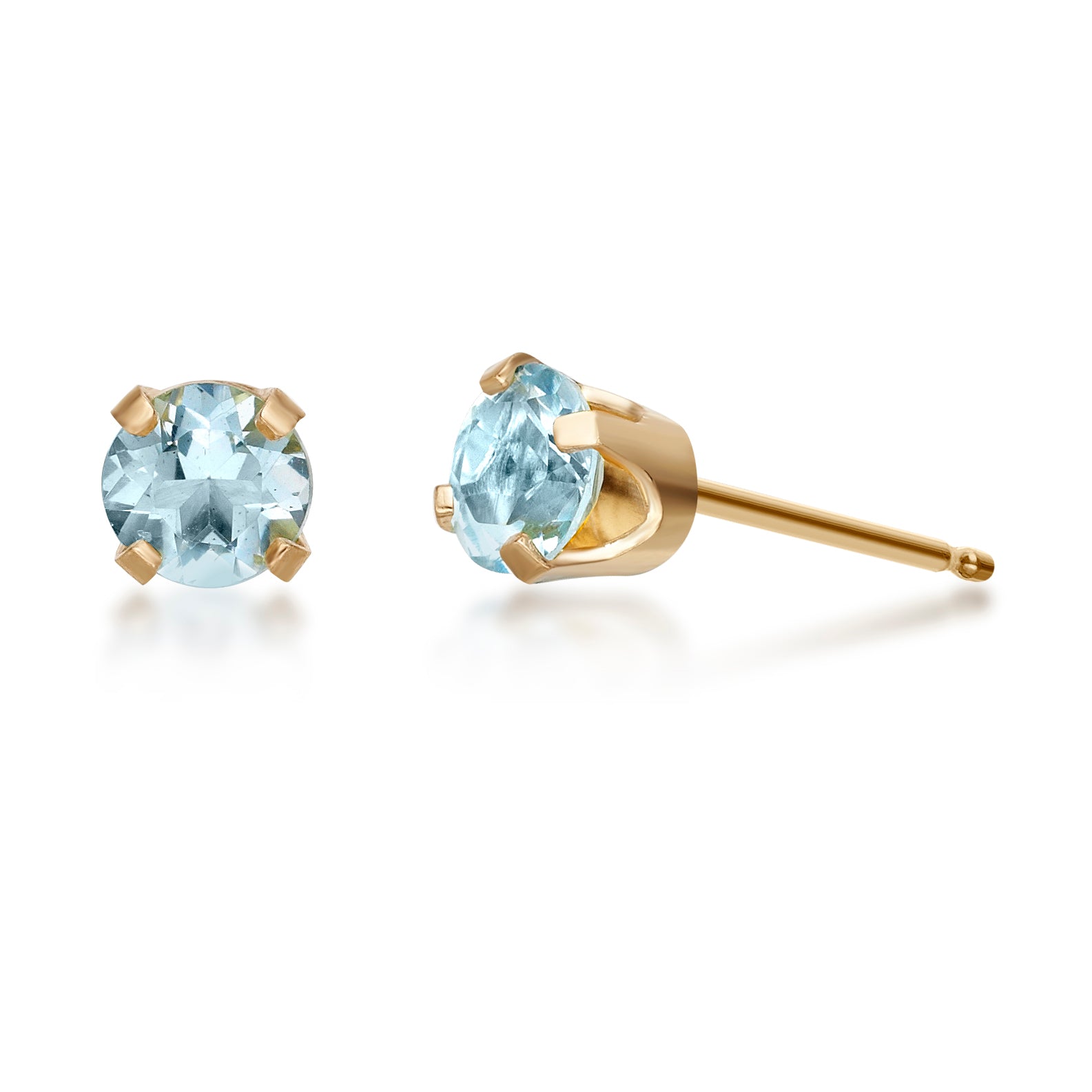 Ocean Whisper Aquamarine Stud Earrings