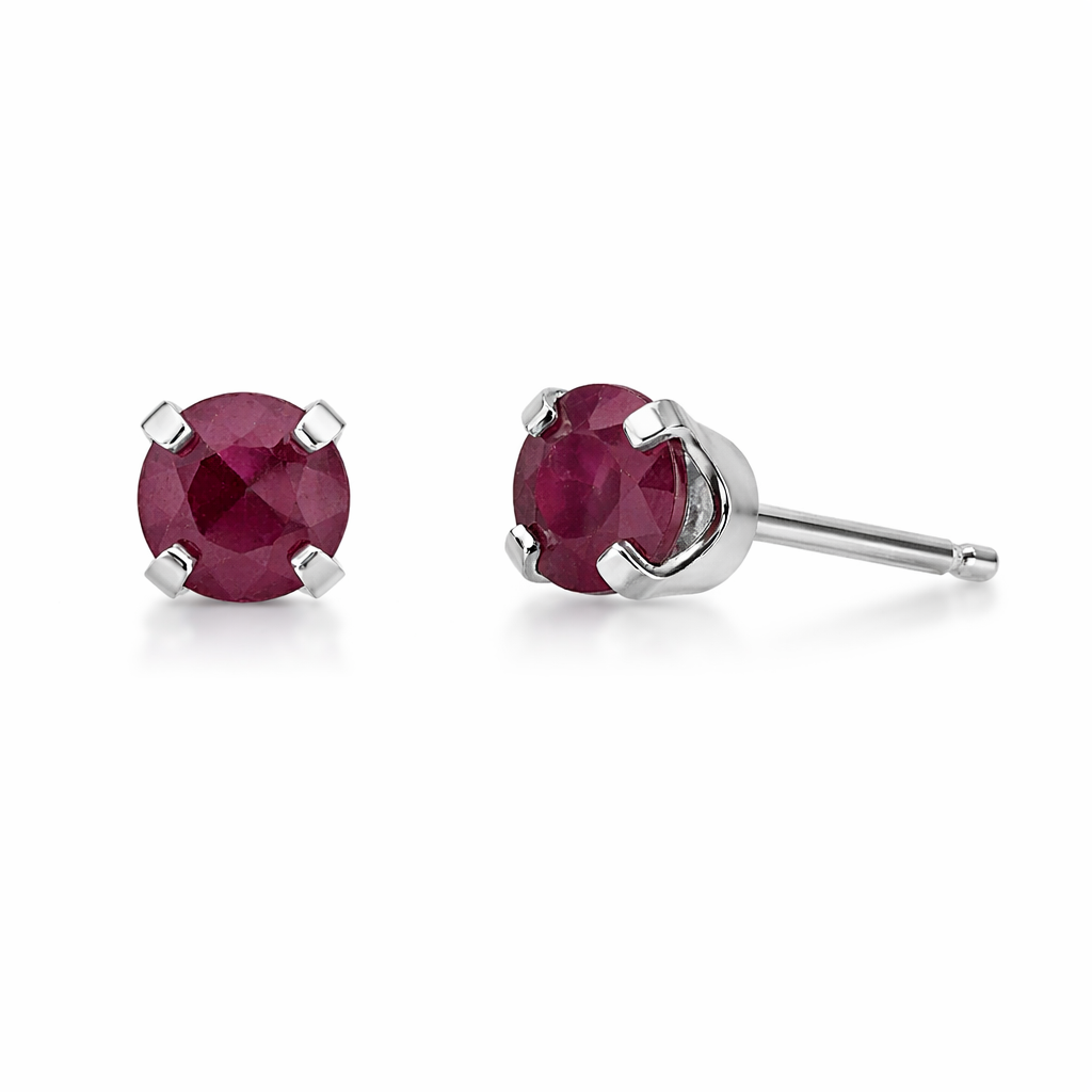 Rosefire Ruby Stud Earrings
