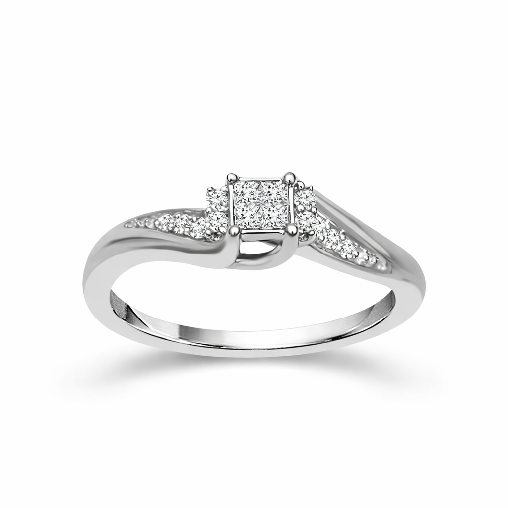 Mosaic Embrace Princess Promise Ring