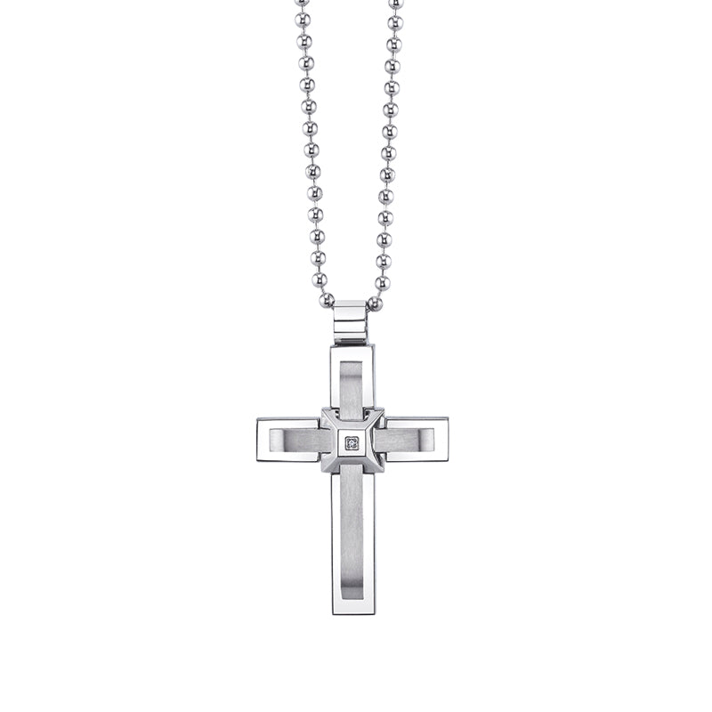 Cubic Zirconia Cross Pendant