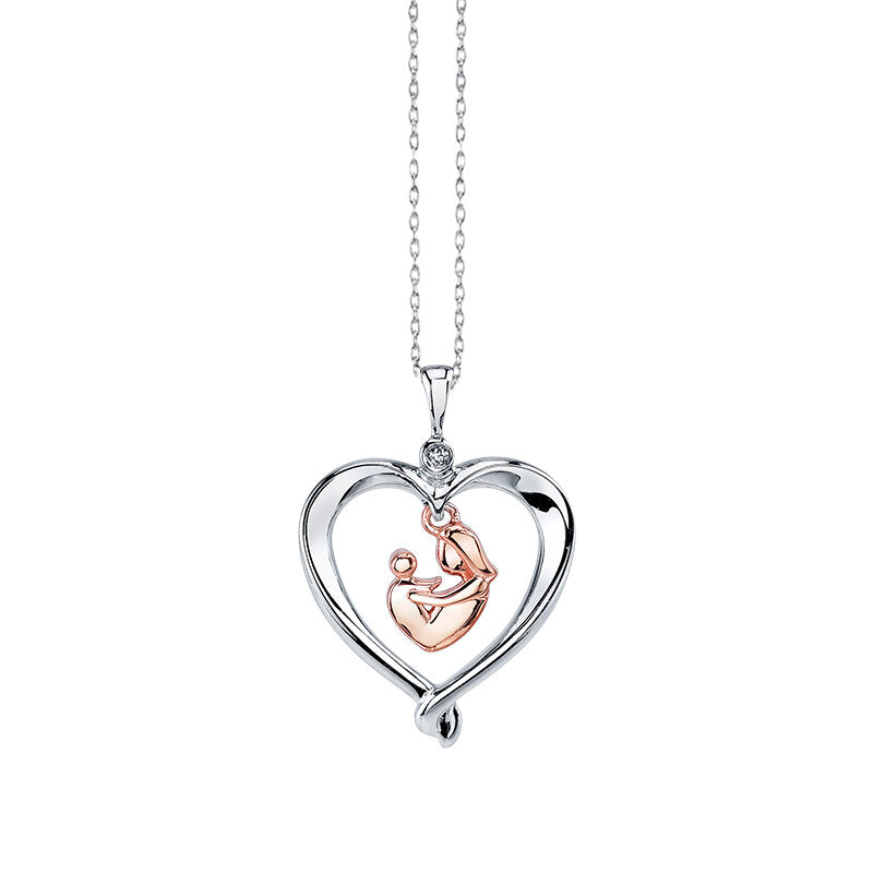 Kissing Hearts® Mother & Child Heart Pendant