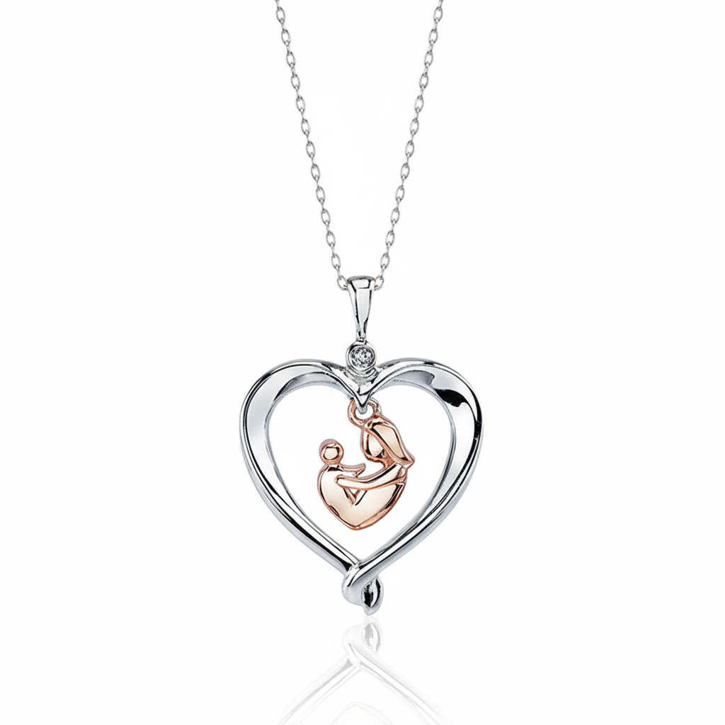 Kissing Hearts® Mother & Child Heart Pendant