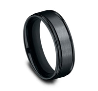 Benchmark® Satin Finish Black Cobalt Men's Band