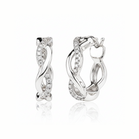 Twistweave Diamond Hoops