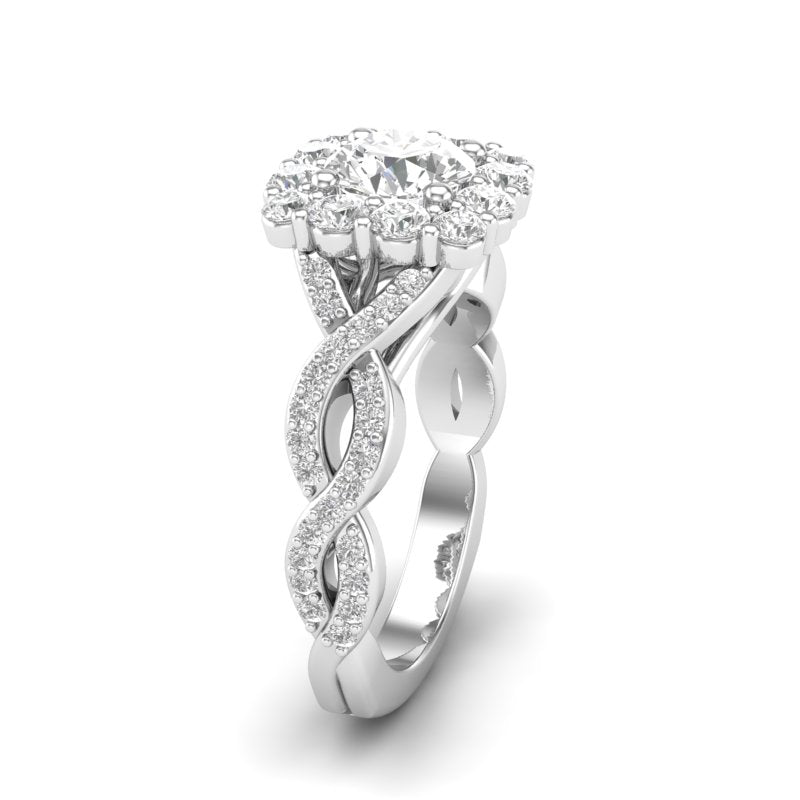 Love Story® Enchanted Path Round Diamond Engagement Ring