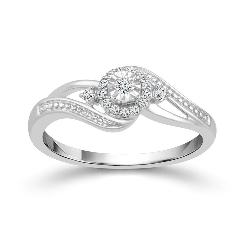 Round Diamond Embrace Promise Ring