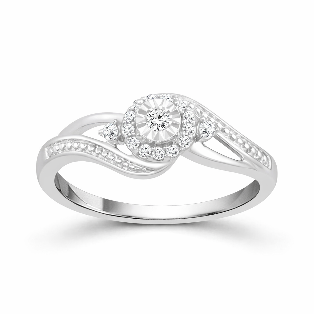 Round Diamond Embrace Promise Ring