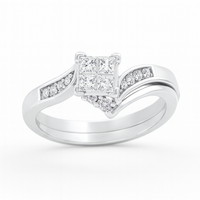 Princess Cut Mosaic Embrace Bridal Set