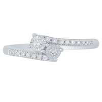 Twin Spark Round Diamond Ring
