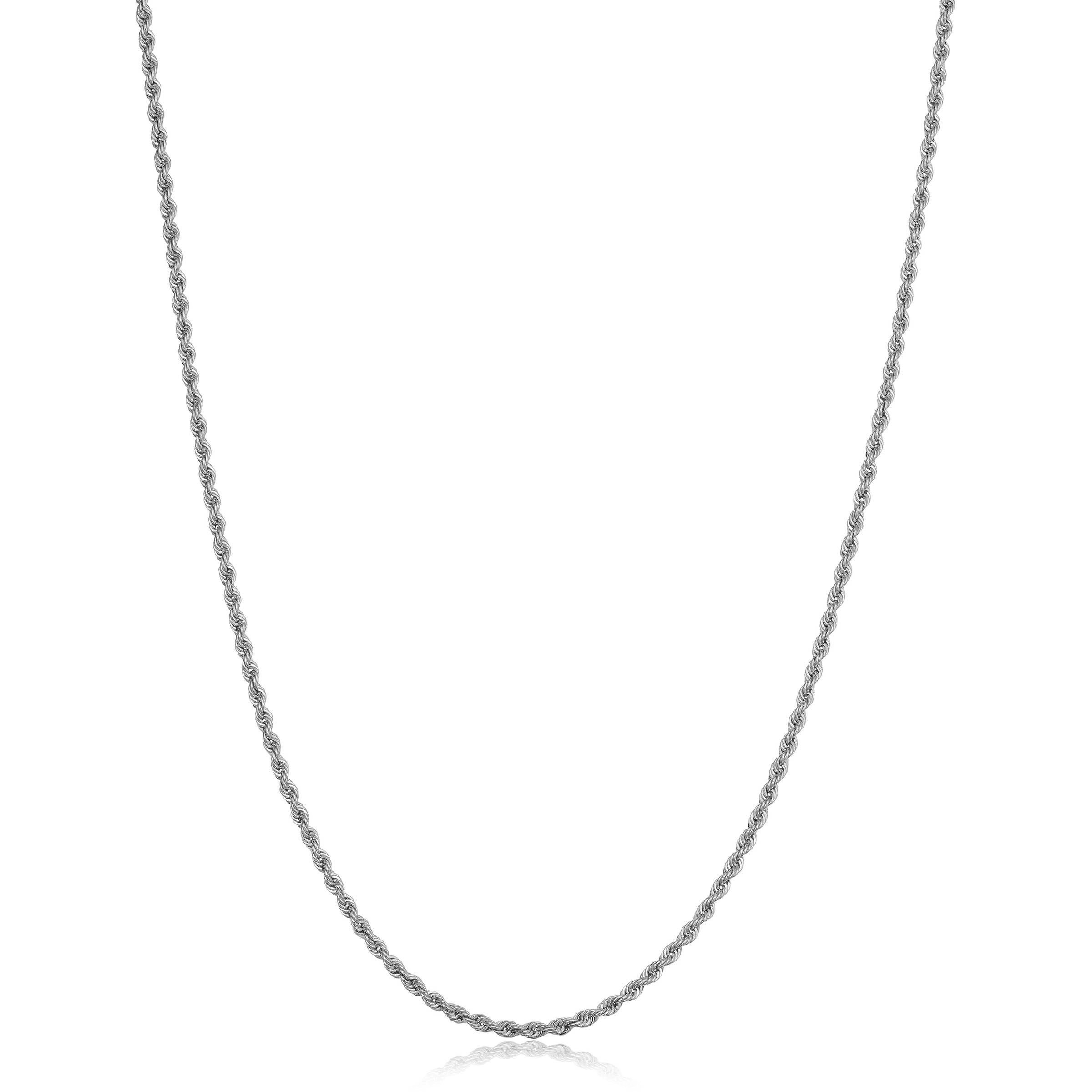 Diamond Cut Silver Rope Chain