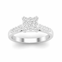 Love Story® Radiant Illusion Princess Cut Diamond Bridal Set