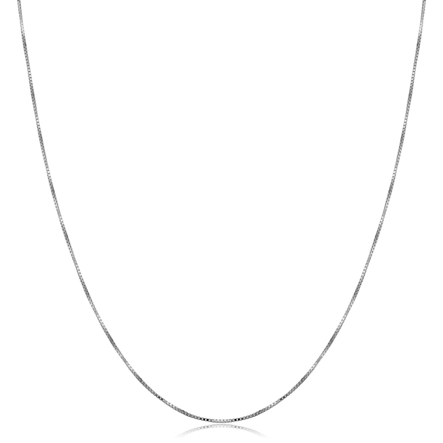 White Gold Box Link Chain