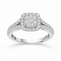 Two Hearts® Spark of Forever Round Diamond Engagement Ring