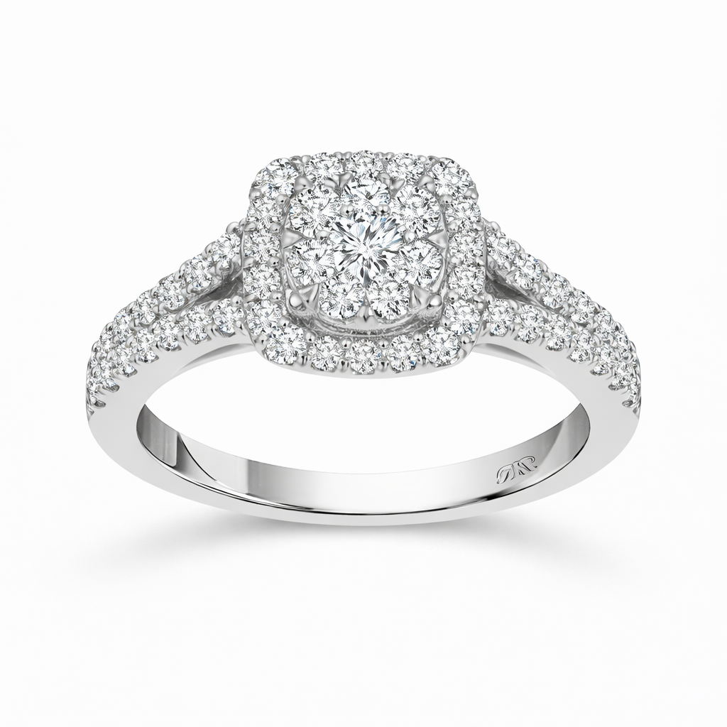 Two Hearts® Spark of Forever Round Diamond Engagement Ring