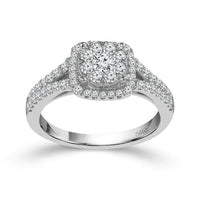 Two Hearts® Spark of Forever Round Diamond Engagement Ring