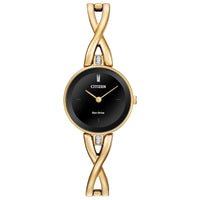 Citizen® Women's Silhouette Black Dial Watch