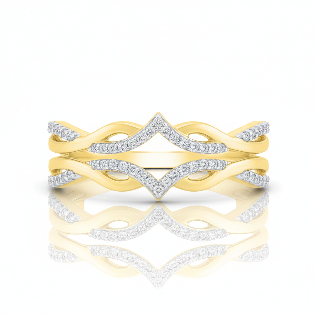 Frosted Peak Diamond Ring Guard