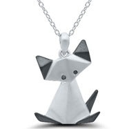 Origami Silly Cat Pendant