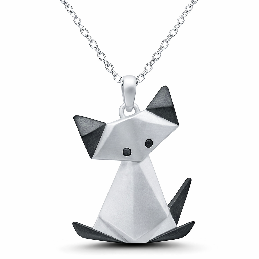 Origami Silly Cat Pendant