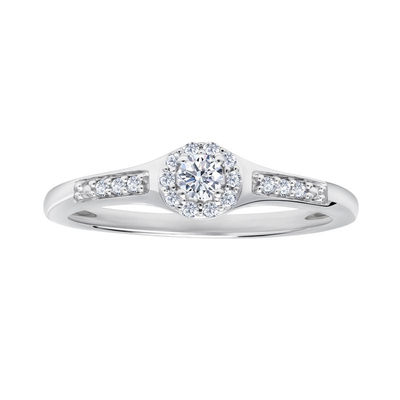 Two Hearts® Celestial Round Halo Engagement Ring