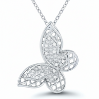 Lattis Weave Butterfly Pendant