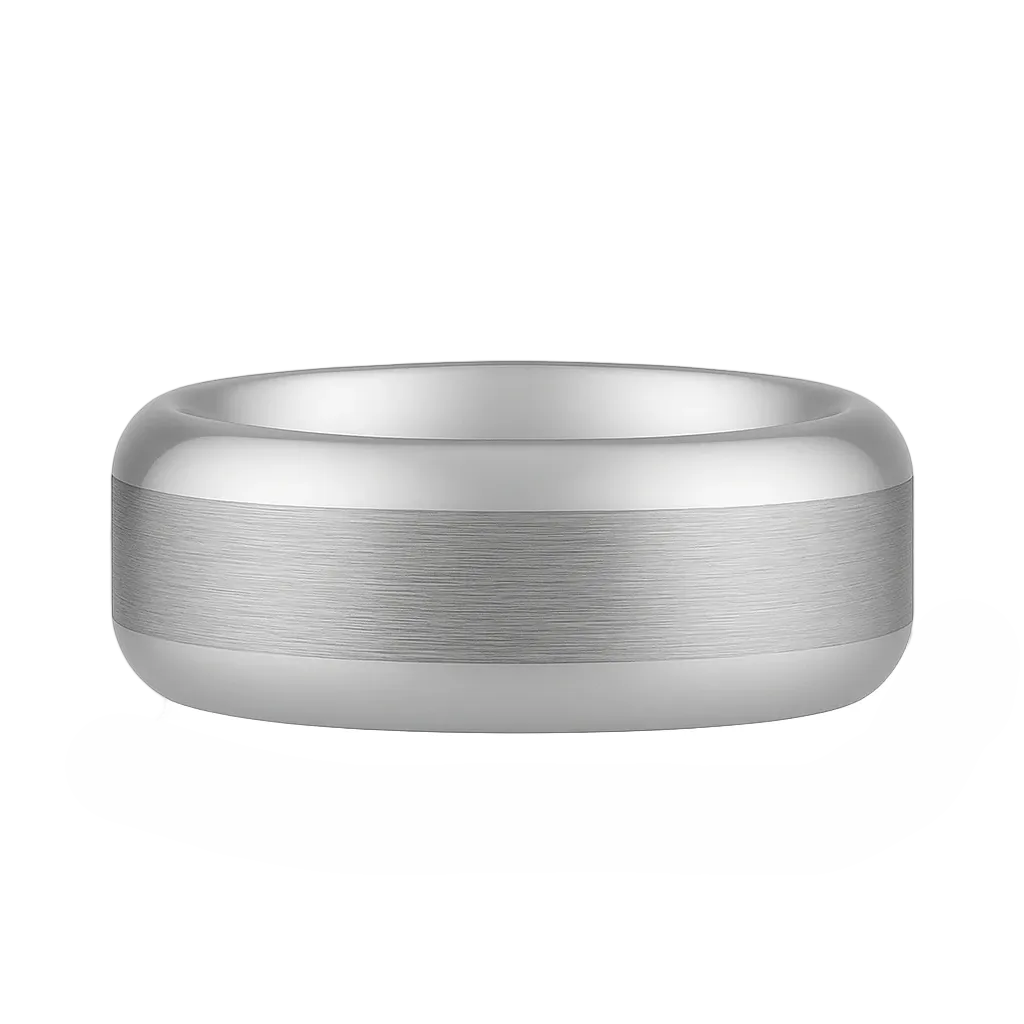 Heavy Stone® Satin Stripe Tungsten Men's Band