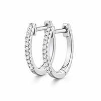 Shy Creation® Petite Pavé Classic Hoops