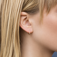 Shy Creation® Petite Pavé Classic Hoops