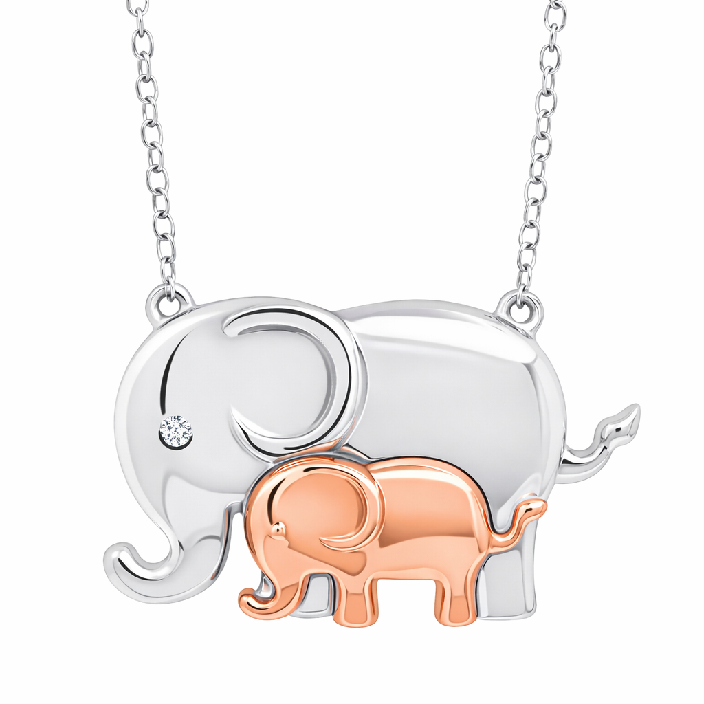 Mother &amp; Baby Elephant Pendant