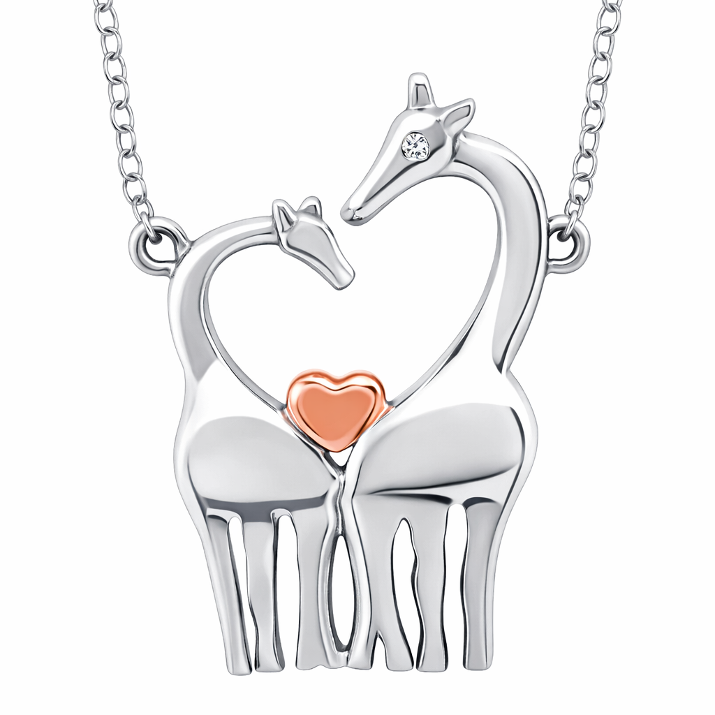 Mother &amp; Baby Giraffe Pendant