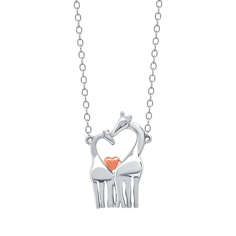 Mother &amp; Baby Giraffe Pendant