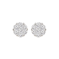 Frosted Bloom Diamond Studs