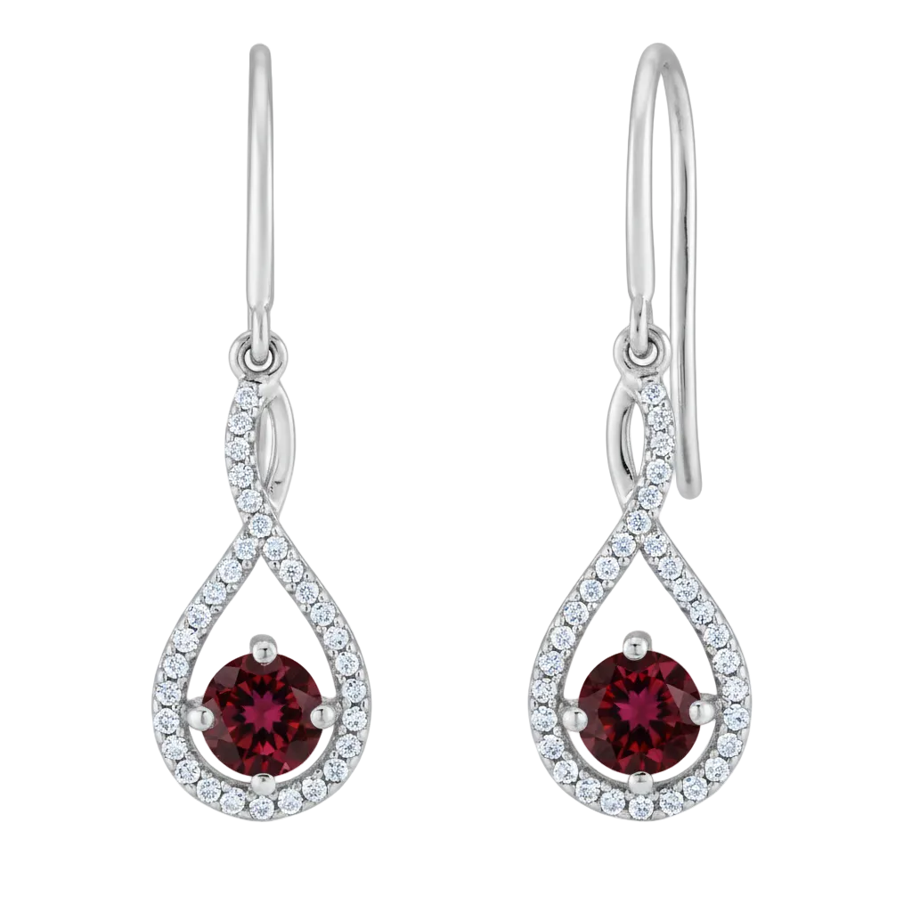 Scarletdrop Ruby Twist Earrings