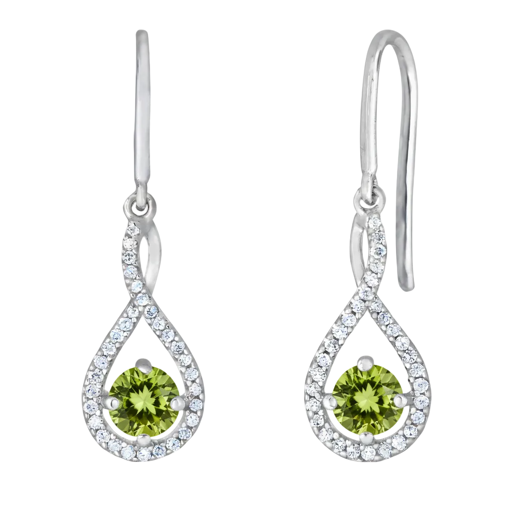 Limedrop Peridot Twist Earrings