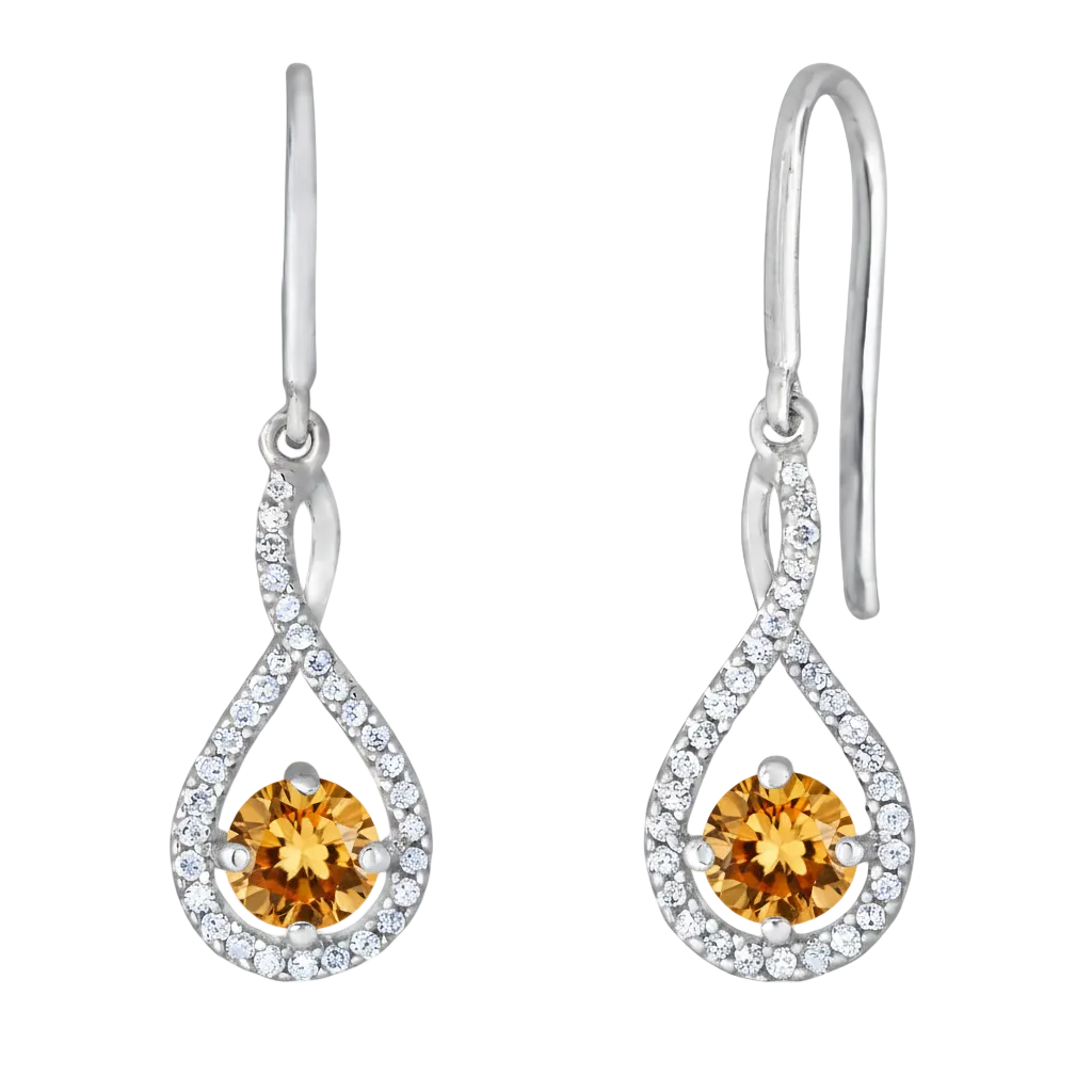 Goldendrop Citrine Twist Earrings