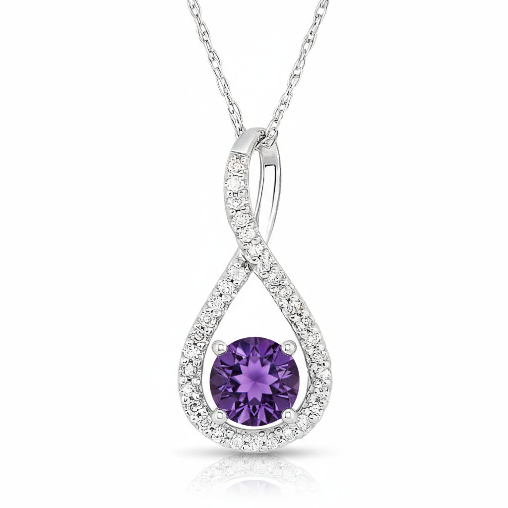 Wysteriadrop Amethyst Twist Pendant