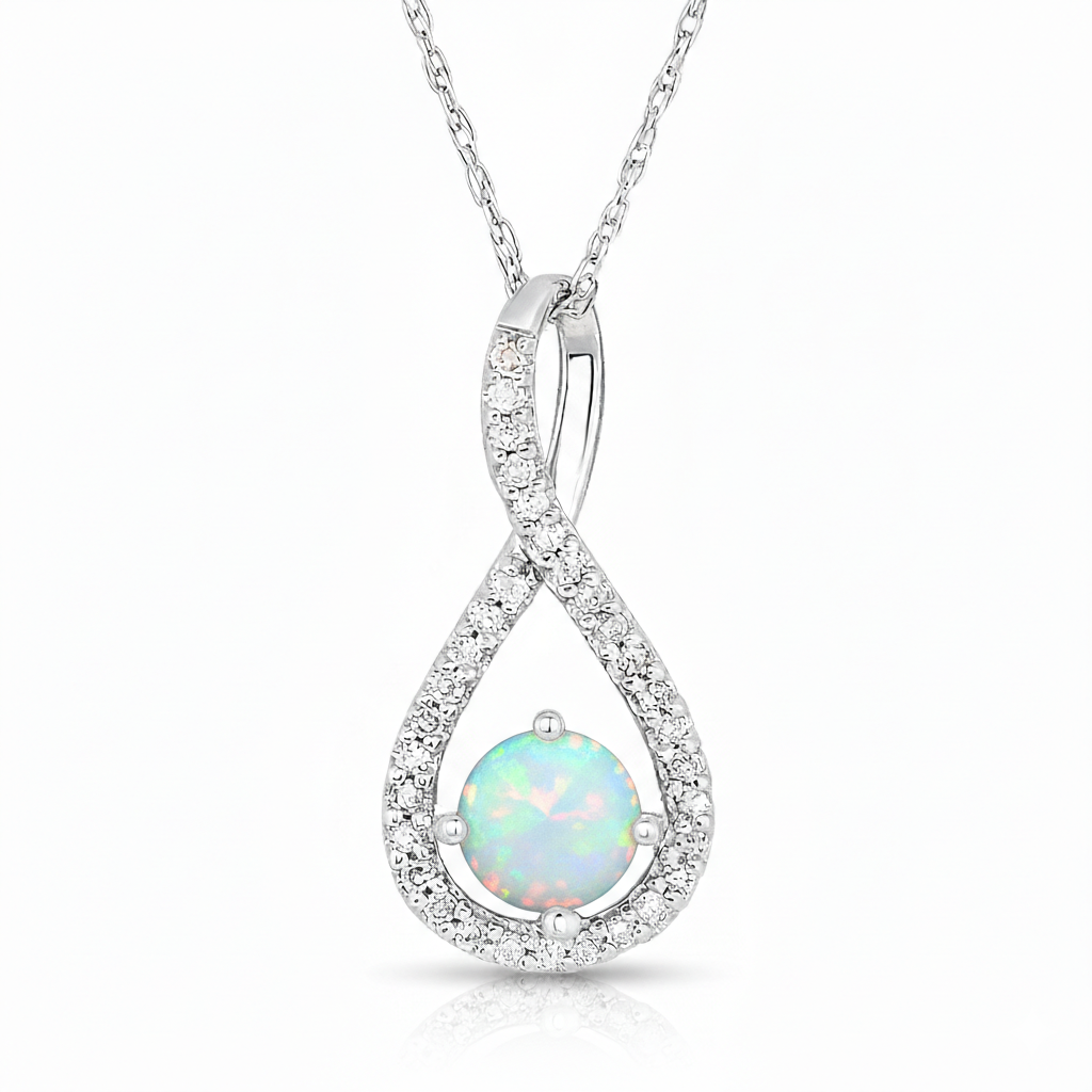 Dreamdrop Opal Twist Pendant