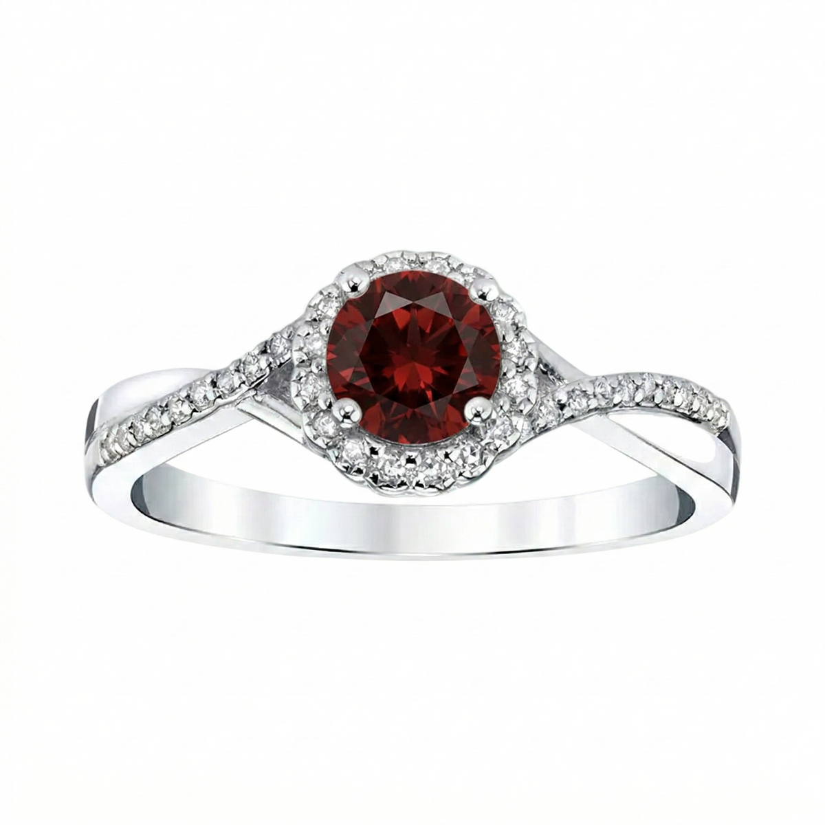 January Berry Garnet Halo Ring – Harry Ritchies