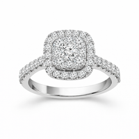Two Hearts® Boundless Light Round Diamond Cushion Engagement Ring