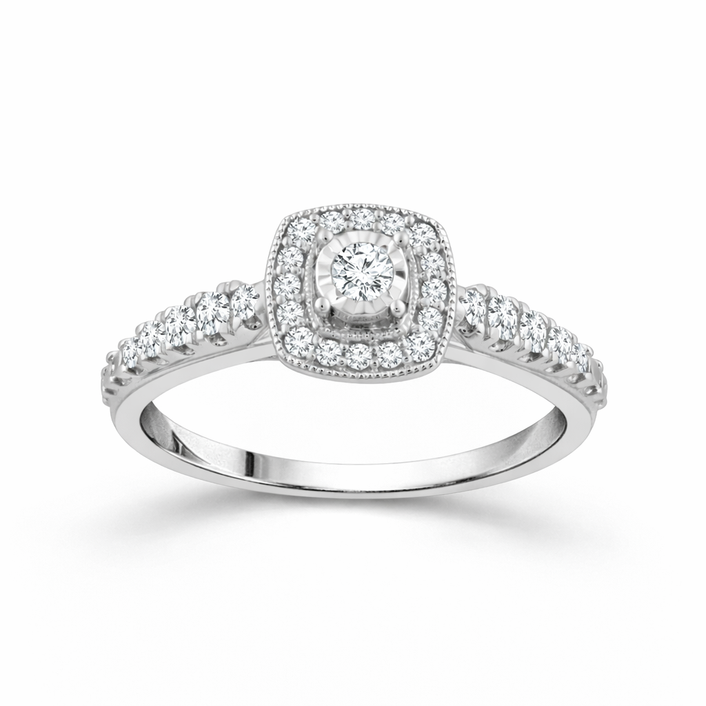 Circle of Love Round Diamond Promise Ring