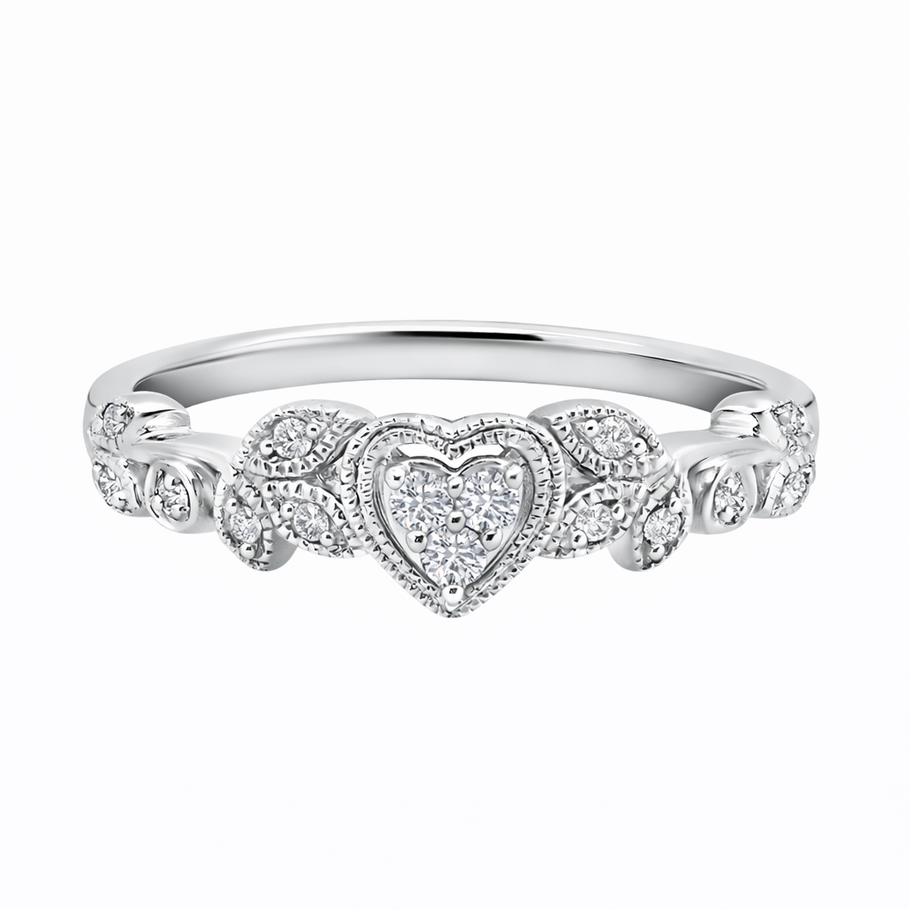 Heartfelt Round Diamond Promise Ring